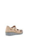 Softmode Taylor Velcro Strap Comfort Shoes, Beige
