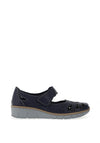 Softmode Taylor Velcro Strap Comfort Shoes, Navy
