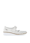 Softmode Terri Velcro Strap Comfort Shoes, White