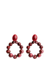 Seventy1 Beaded Circle Drop Earring, Red