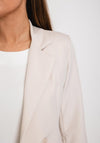 The Sofia Collection Long Blazer, Ivory Beige