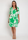 The Serafina Collection One Size Print Tunic Dress, Green