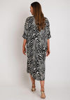 Serafina Collection Zebra Print Tunic Dress, Black