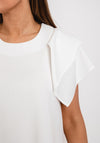The Sofia Collection Frill Sleeve Shift Mini Dress, White