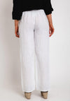 Serafina Collection One Size Linen Wide Trouser, White