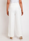 The Sofia Collection Wide Leg Button Trousers, White