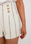 The Sofia Collection Tweed Shorts, White