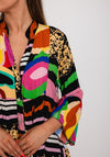 The Serafina Collection One Size Print Smock Dress, Black Multi