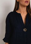 The Serafina Collection One Size Tunic Top, Navy