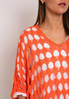 The Serafina Collection One Size Crochet Cape, Orange