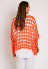 The Serafina Collection One Size Crochet Cape, Orange