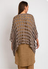 The Serafina Collection One Size Crochet Cape, Taupe