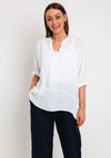 The Serafina Collection One Size Tunic Top, White