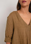 Serafina Collection One Size Tunic Dress, Taupe