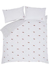 Sophie Allport Foxes Brushed Cotton Duvet Cover & Pillowcase Set, White