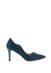 Sorento Lyrath Shimmer Pointed Toe Court Shoes, Teal