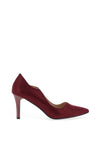 Sorento Lyrath Shimmer Pointed Toe Court Shoes, Wine