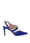 Sorento Castlemarty Sling Back Pointed Toe Heel Shoe, Blue Shine