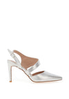 Sorento Castlemarty Sling Back Pointed Toe Heel Shoe, Crystal Shine