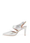 Sorento Castlemarty Sling Back Pointed Toe Heel Shoe, Crystal Shine