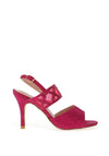 Sorento Moor Glitter Mesh Strap Heeled Sandals, Pink