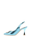 Sorento Ellingham Embellished Sling Back Heeled Shoes, Blue