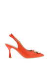 Sorento Ellingham Embellished Sling Back Heeled Shoes, Coral