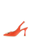 Sorento Ellingham Embellished Sling Back Heeled Shoes, Coral