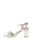 Sorento Moyvalley Metallic Block Heel Sandals, Silver