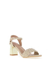 Sorento Moyvalley Metallic Block Heel Sandals, Neutral