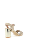 Sorento Moyvalley Metallic Block Heel Sandals, Neutral