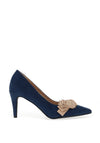 Sorento Westerham Pointed Toe Court Shoes, Navy
