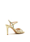 Sorento Lisnavagh Diamante Strappy Heeled Sandals, Gold