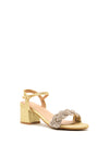 Sorento Longueville Block Heel Sandals, Gold