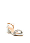 Sorento Longueville Block Heel Sandals, Silver