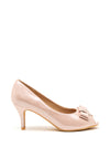 Sorento Marlfield Bow Peep Toe Heeled Shoes, Pink