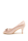 Sorento Marlfield Bow Peep Toe Heeled Shoes, Pink