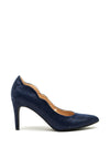 Sorento Raheen Scalloped Edge Court Shoes, Navy