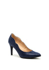 Sorento Raheen Scalloped Edge Court Shoes, Navy