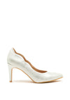 Sorento Raheen Scalloped Edge Court Shoes, Silver