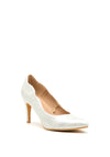 Sorento Raheen Scalloped Edge Court Shoes, Silver