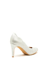 Sorento Raheen Scalloped Edge Court Shoes, Silver