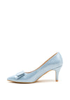 Sorento Sandbrook Bow Pointed Toe Court Shoes, Blue