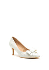 Sorento Sandbrook Bow Pointed Toe Court Shoes, Silver