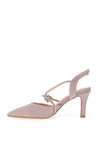 Sorento Gileston Shimmer Knot Pointed Toe Heel Shoe, Blush Sparkle