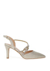 Sorento Gileston Shimmer Knot Pointed Toe Heel Shoe, Gold Sparkle