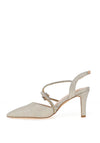 Sorento Gileston Shimmer Knot Pointed Toe Heel Shoe, Gold Sparkle