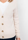 Soyaconcept Kanita Pattern Knit Cardigan, Beige
