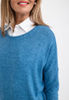 Soyaconcept Oversize Fine Knit Sweater, Azure Blue