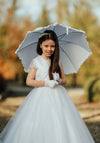 Special Day Beaded Bodice Communion Dress & Bolero, White